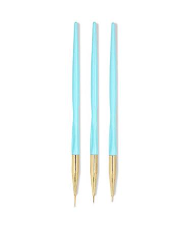 3pcs Nail Art Liner Pens Flower Painting & Drawing Tools in Candy Blue | Perfect for Manicures International Shipping Available - Buy Online on GoSupps.com