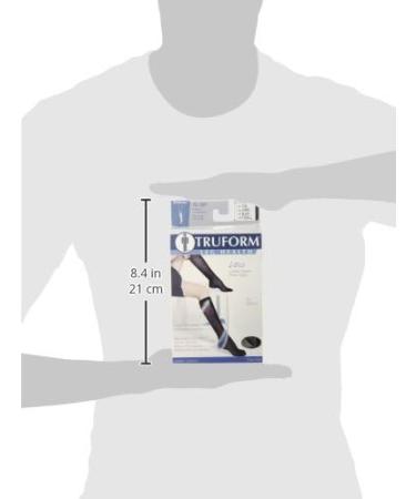 Truform Sheer Compression Stockings for Women - 15-20 mmHg Knee High Black Dot Pattern Large - Pack of 2 - Buy Online on GoSupps.com