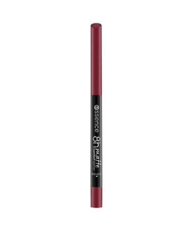 Essence 8h Matte Comfort Lipliner Lip Pencil Lippe Content pencil No. 08 Dark Berry red immediate result long -lasting matt vegan waterproof microplastics particles free (0.3g)