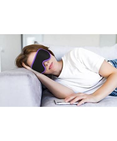 ZHUFUREN 3D Sleep Mask for Men Women - Light Blocking Concave Eye Cover - Purple - Buy Online on GoSupps.com