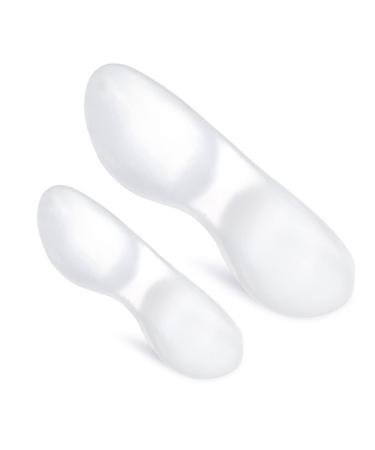 Grips Heel Cushion Inserts GEL Anti-wear Foot Heel Protectors Women Comfort Stand for Spurs and Heel Blister Prevention(Large) Clear