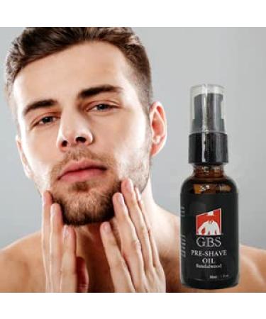 G.B.S Sandalwood Pre-Shave Oil - 1 Oz | Protects Against Irritation and Razor Burn | Ideal for Sensitive Skin | Shaving Oil for Men - Buy Online on GoSupps.com