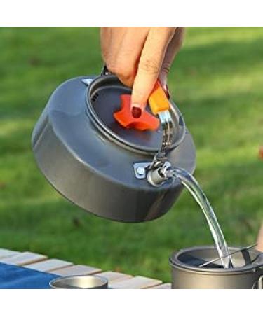 Tentock Camping Kettle 1.1L Lightweight Aluminum Tea Pot for Backpacking, Hiking, Picnic - Compact Coffee Pot for Outdoor Activities - Buy Online on GoSupps.com