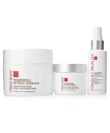 Consult Beaute - Regenerol - Retinol Exfoliating Facial Treatment Pads - Micro Exfoliation for Face - Smoother Glowing Skin - 60 Disposable Wipes (2Pack) - Buy Online on GoSupps.com