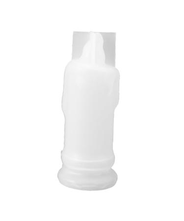 NUOBESTY 2 Pcs Resin Silicone Molds DIY Candlestick Die Making Mold Candle Light Self Made Table Top Whitex2pcs 5.3X12.5CMx2pcs