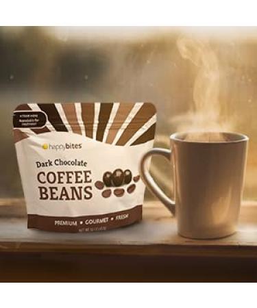 Happy Bites Dark Chocolate Covered Espresso Coffee Beans - 16 oz Resealable Pouch - Premium Chocolate 1 lb Pack - Dark Chocolate Espresso Beans - Buy Online on GoSupps.com