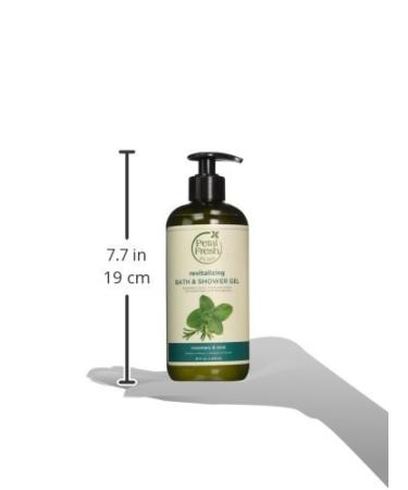 Petal Fresh Energizing Bath & Shower Gel - Rosemary & Mint 16 fl oz | Refreshing Natural Cleanser - Buy Online on GoSupps.com