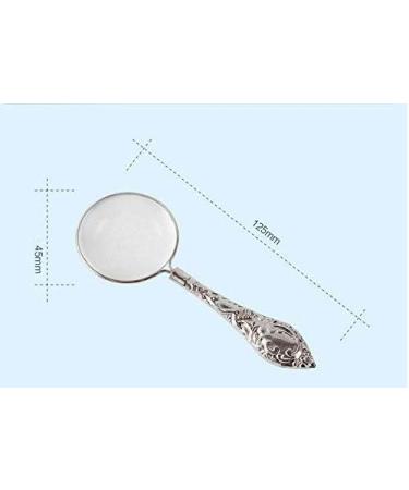 Glass Glass 4 Times Reading Magnifier Metal Handle Child Student European and American Ste Carry HD Zoom Enlarged Mirror Magnifier for Reading Made in China - Buy Online on GoSupps.com