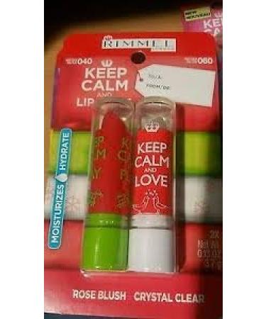 Rimmel Keep Calm and Play Rose Blush & Keep Calm and Love Crystal Clear Lip Balm Set (2)