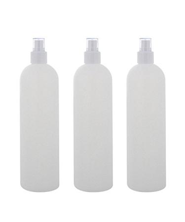 Empty bottle with atomizer 500 ml Kosmetex BOSTON spray bottle plastic cylindrical semi-transparent large 3 x 500ml