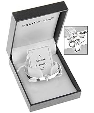 Silver Plated Christening/New Baby Bangle - Equilibrium (6780) - Buy Online on GoSupps.com