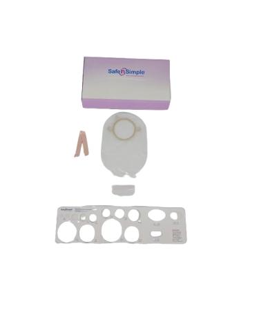 Safe n Simple 12" Drainable Ostomy Bag Two Piece Pouch Without Filter - 2 3/4" Flange Transparent - Ostomy Products - Colostomy & Ileostomy Bags - Supplies for Colostomy & Ileostomy - 10 Count 2 3/4" No Filter Transparent
