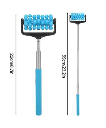 Telescopic Back Massage Device - Adjustable Muscle Roller for Relaxation | Sky Blue - Buy Online on GoSupps.com