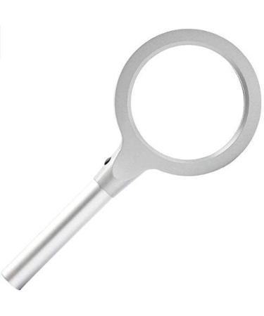 Lightweight Magnifying Glass 10 Times High-Definition Handheld Portable Magnifying Glass with 12 Lights for Old People to Read Read Read Newspapers Lofty Ambition