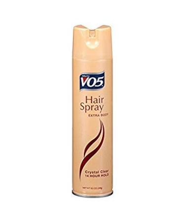 VO5 Hairspray Extra Body Crystal Clear 8.5 oz ( Packs of 8)