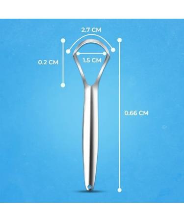 Hokin Tongue Scraper - Stainless Steel Tongue Cleaner for Bad Breath | 1PC Oral Hygiene Tool for Men & Women - Buy Online on GoSupps.com
