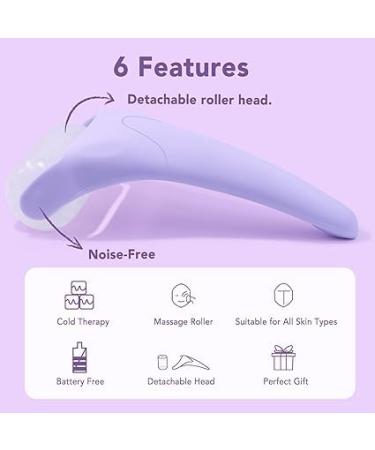 Facial Massage Roller with Extra Steel Head - Ice Roller for Face & Eyes Gua Sha Tool for Puffiness Relief & Wrinkle Reduction | Buy Online - Buy Online on GoSupps.com