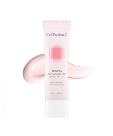 Cell Fusion C Toning Sunscreen 100-50ml | SPF50+ PA++++ | Brightening & Skin Tone Improvement - Shop Internationally - Buy Online on GoSupps.com