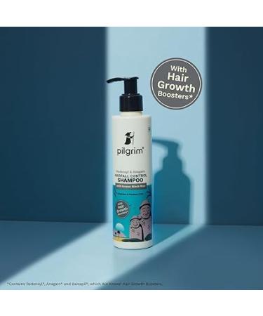 Pilgrim Redensyl & Anagain Anti-Hairfall Shampoo - 200ml Korean Black Rice for Men & Women | Reduces Hairfall & Promotes Thickness - All Hair Types - Buy Online on GoSupps.com