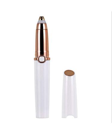 Eyebrow Epilator YuanMu Eyebrow Hair Remover for Women Battery Operated Electric Eyebrow Trimmer and Shaper for Smooth Trimming Eyebrow Razors White