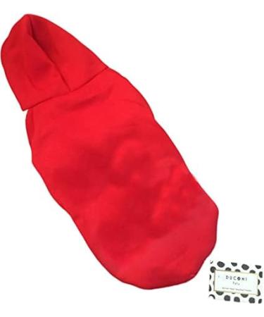 Ducomi 100% Cotton Dog Sweatshirt - Warm Monochrome Coat for Dogs of All Sizes (XS to 9XL) - Stylish Red Sweater for Small & Large Breeds - Buy Online on GoSupps.com