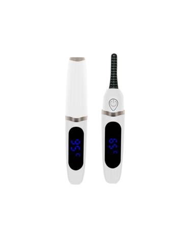 Electric Eyelash Curler 3 Gear Makeup Lashes Curling Tool 2W Digital Display Portable Styling Make Up Eyelashes Curl Supply White