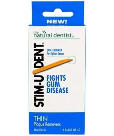 Buy Natural Dentist Stim-U-Dent Thin Plaque Removers - Mint Flavor (160 Ct Pack of 4) | International Shipping Available - Buy Online on GoSupps.com