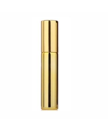 10ML Portable UV Glass Refillable Perfume Bottle With Aluminium Atomizer Spray Empty Containers (GOLD)
