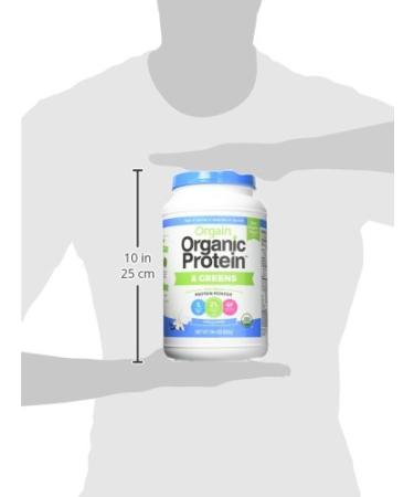 Orgain Organic Protein & Greens Vegan Protein Powder, Vanilla Bean - 21g Plant Based Protein - Gluten Free, Non-GMO - 1.94lb - 1 Pack - Buy Online on GoSupps.com