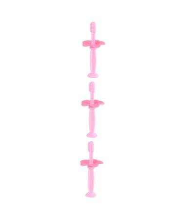 Frcolor 3 STK toothbrush for oral care Allround toothbrush for children toothbrush children toothbrush baby toothbrush toothbrush made of silicone toothbrushes clean sound wall pink