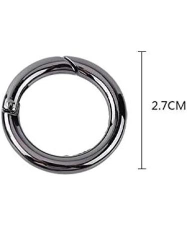 Yosoo Health Gear EDC Ring Buckle Locking Carabiner - 5PC Zinc Alloy Round Snaps Keychain Clips & Hooks for Ultimate Durability - Buy Online on GoSupps.com