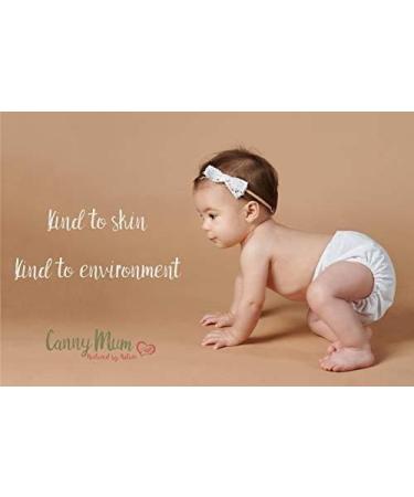 CannyMum Bamboo Nappy Liners & Dry Wipes - 200 Large Sheets, Chemical-Free, Biodegradable & Compostable - 200 Count Pack - Buy Online on GoSupps.com