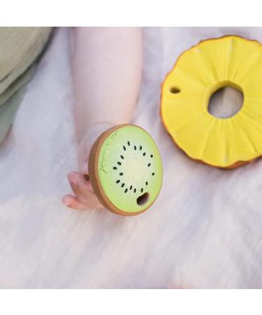 Oli & Carol Natural Rubber Mini Teether - Green Jose Antonio The Kiwi | Eco-Friendly Baby Toy for Teething Relief - Buy Online on GoSupps.com