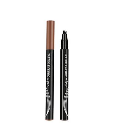 Ziborn Microblade Brow Pen Ziborn 4-Tip Microblade Brow Pen Microblade Eyebrow Pen Microblading Pen Micro 4 Point Pens Waterproof and Professional Eyebrow Definer (brown)