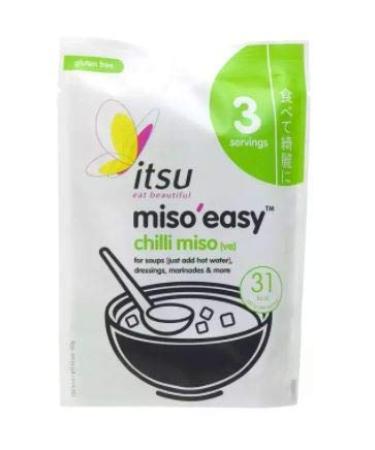 Itsu Itsu Miso'Easy Chilli Miso 60g (pack of 3 x 20g) Delicious miso paste from Itsu's blended with herbs and spices to create delicious and recognizable flavors to attract a new audience