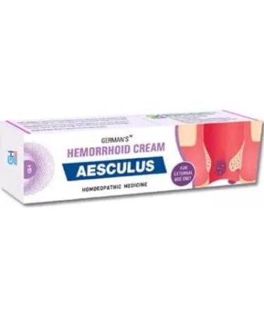 German Homeo Care & Cure Aesculus Hemorrhoid Cream (25g) - Potent Natural Ingredients - Free Ujala Eye Drop - Buy Online on GoSupps.com