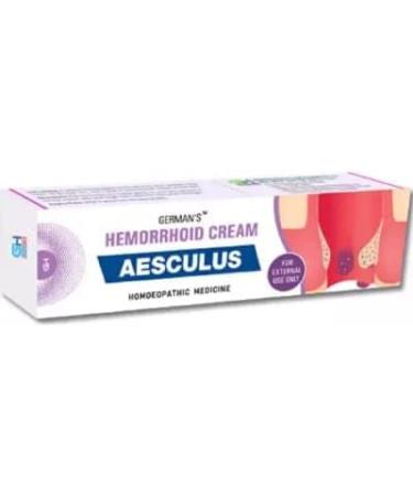 German Homeo Care & Cure Aesculus Hemorrhoid Cream (25g)/Well Used for Piles & Fissures/it has no Side Effects/(Free Ujala Eye Drop)