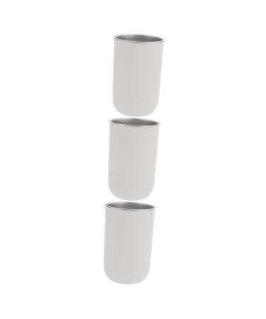 Alipis Teetasse 3st Mouth made of stainless steel mouthwear beer beer jug drinking mug made of stainless steel bathroom cups picnic cup storage box white Japanese style stainless steel student