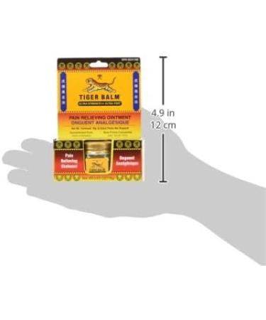 Tiger Balm Ultra Strength Pain Relieving Ointment 18g Superior Relief for Joint and Muscle Strains - Non-staining - Tiger Balm's Strongest Concentration for Joint and Muscle Pain - Buy Online on GoSupps.com