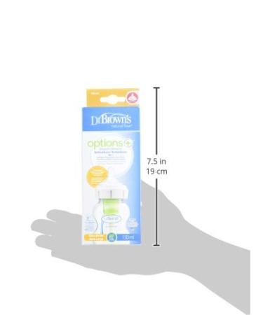 Dr. Brown's Anti-Colic Wide Mouth Baby Bottle 150ml - Transparent Newborn Friendly Ideal for 0 Months+ - Buy Online on GoSupps.com