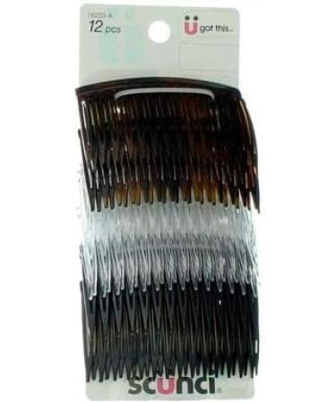 Scunci Side Hair Combs Assorted 12 ea (Pack of 3) - Effortless Beauty - Buy Online on GoSupps.com