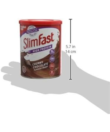 SlimFast Powder Rich Chocolate 450g - Chunky Chocolate Flavor - 1 Pack - Buy Online on GoSupps.com