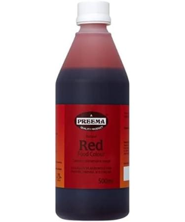 Preema | Red Liquid Food Colour 500ml | Ideal for use cake and icing | Halal - Buy Online on GoSupps.com