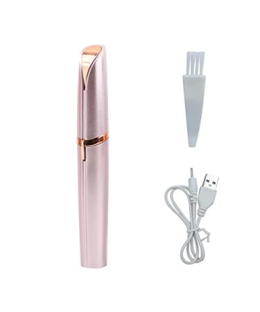 USB Rechargeable Portable Electric Eyebrow Trimmer Pen for Women Painless Precision Eyebrow Hair Remover Safe Eyebrow Shaver Razor Tool for face Leg Lip Armpit Hand(Rose Gold)