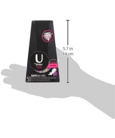 U By Kotex Barely There Thong Panty Liners 50 Count 1 Count (Pack