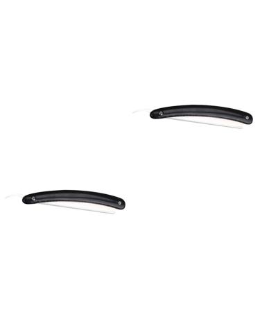 Beavorty 2 pcs folding razor manual razor shaving brush safety razor hand straight barber razor folding beard