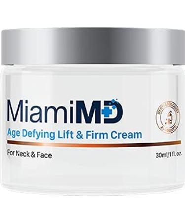 FLAT Miami MD Age Defying Lift and Firm Cream for Neck and Face - 30ML - SET OF 2, 1 Fl Oz (Pack of 2)