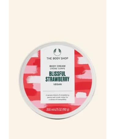 The Body Sho.p Blissful Strawberry Body Cream- 200ML Body Moisturiser. Sweet and Fruity. Vegan