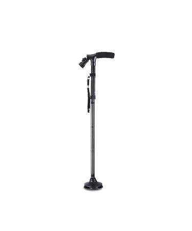 Canes Solid Wood Walking Stick Walking Stick for rollator Folding Walking Stick Canes -Leg Base Adjusted Height-Telescopic Disability Medical Aid Elderly Crutches Aluminum Anti-Skid Walker with
