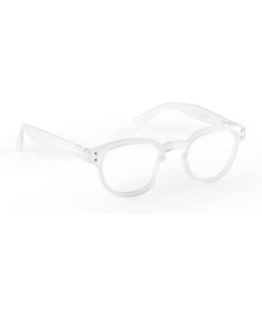 Popme Unisex Ice White Reading Glasses - 1.5 Diopters Blue Light Filter - Stylish Presbyopia Solution - Buy Online on GoSupps.com